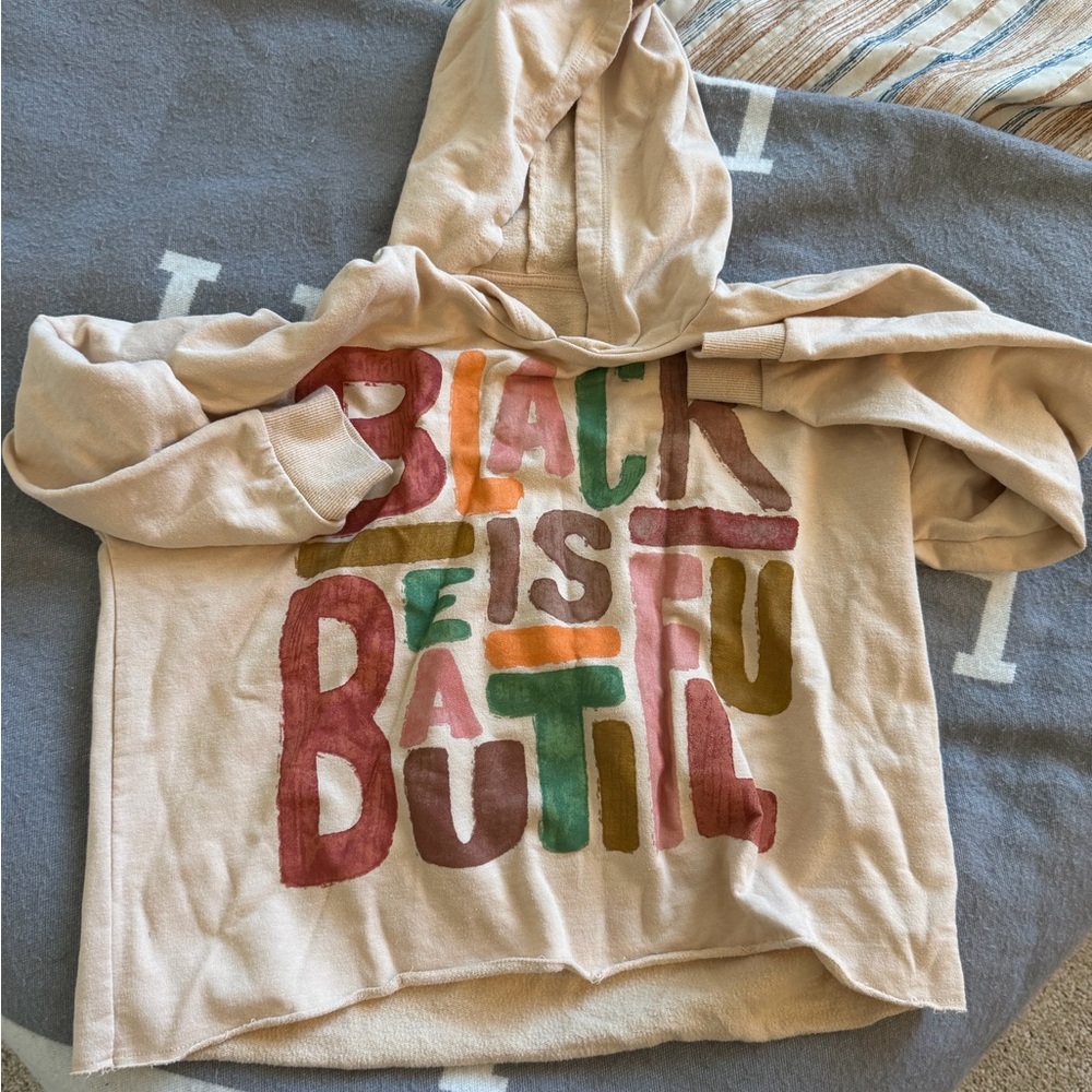 Well Worn Kids Hoodie with Bold Graphic - Cream and Multicolor